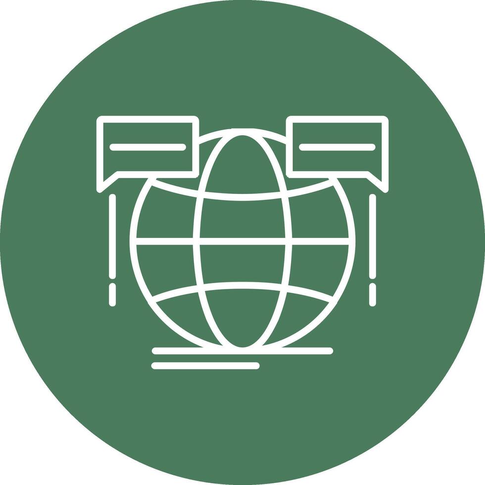Global Forum Line Multi Circle Icon vector