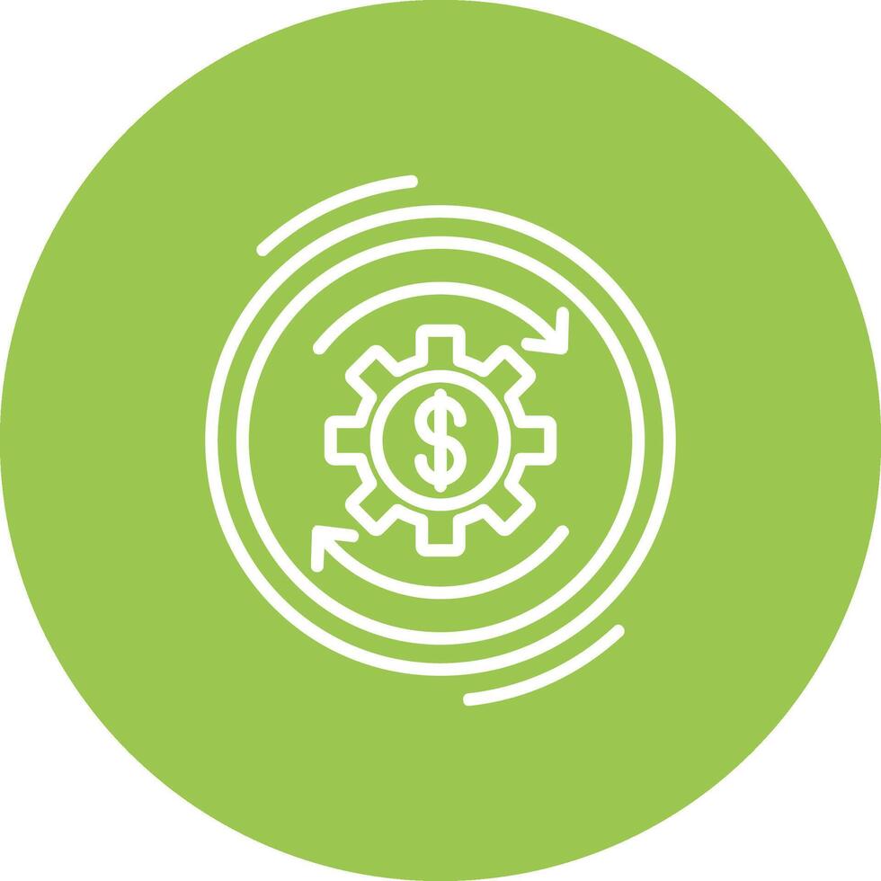 Return On Investment Line Multi Circle Icon vector