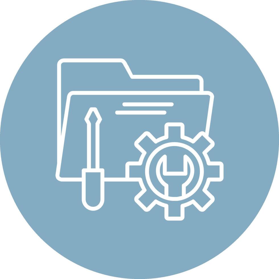 Tech Services Line Multi Circle Icon vector