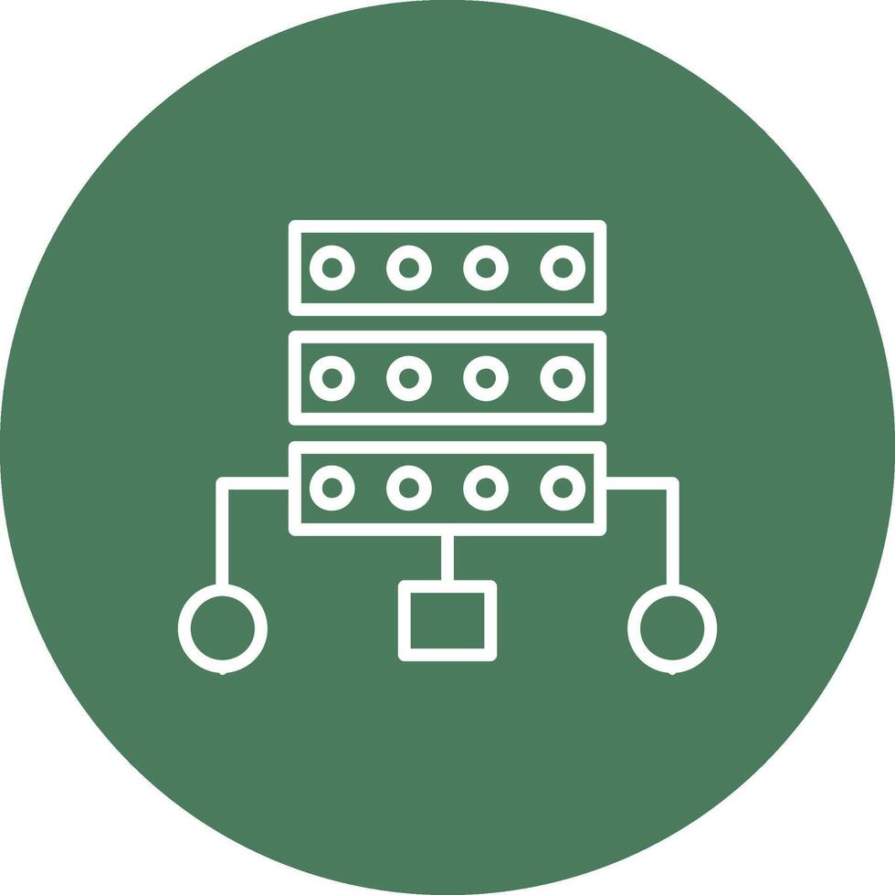 Data Structure Line Multi Circle Icon vector