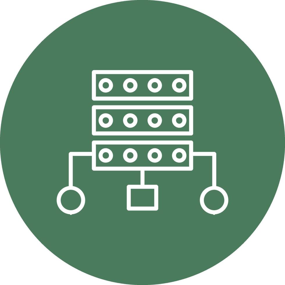 Data Structure Line Multi Circle Icon vector