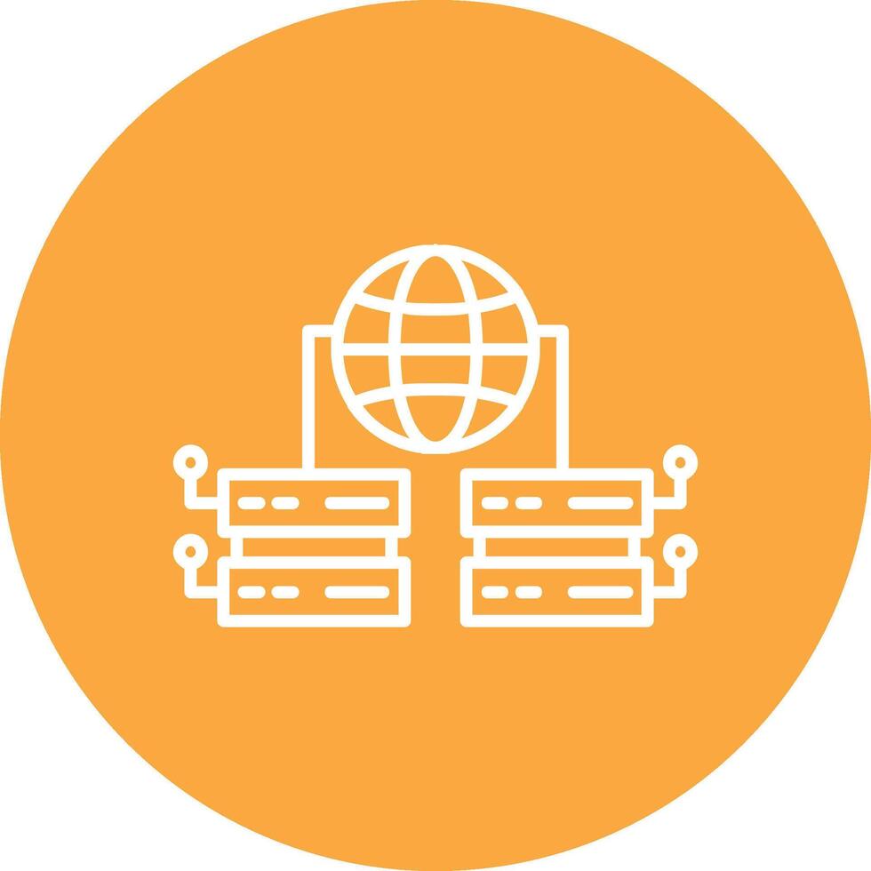 Global Services Line Multi Circle Icon vector