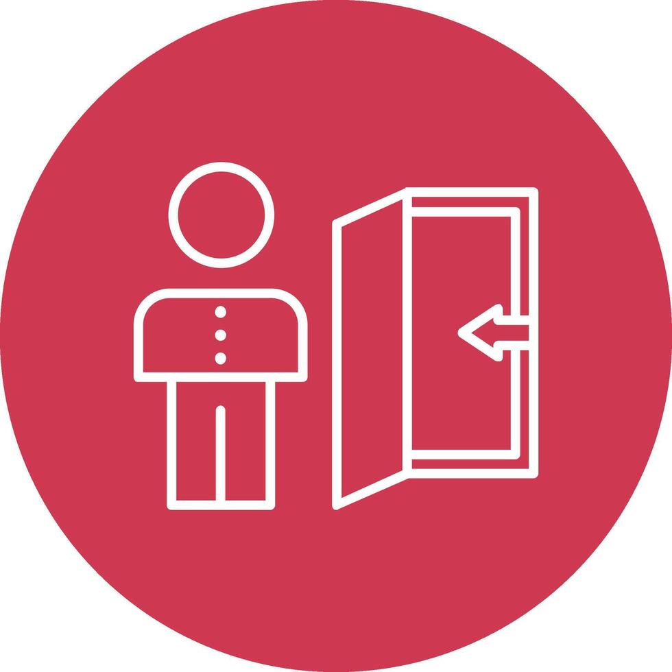 Staff Dismissal Line Multi Circle Icon vector