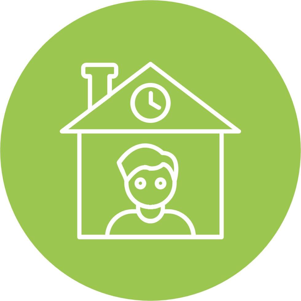 Home Owner Line Multi Circle Icon vector