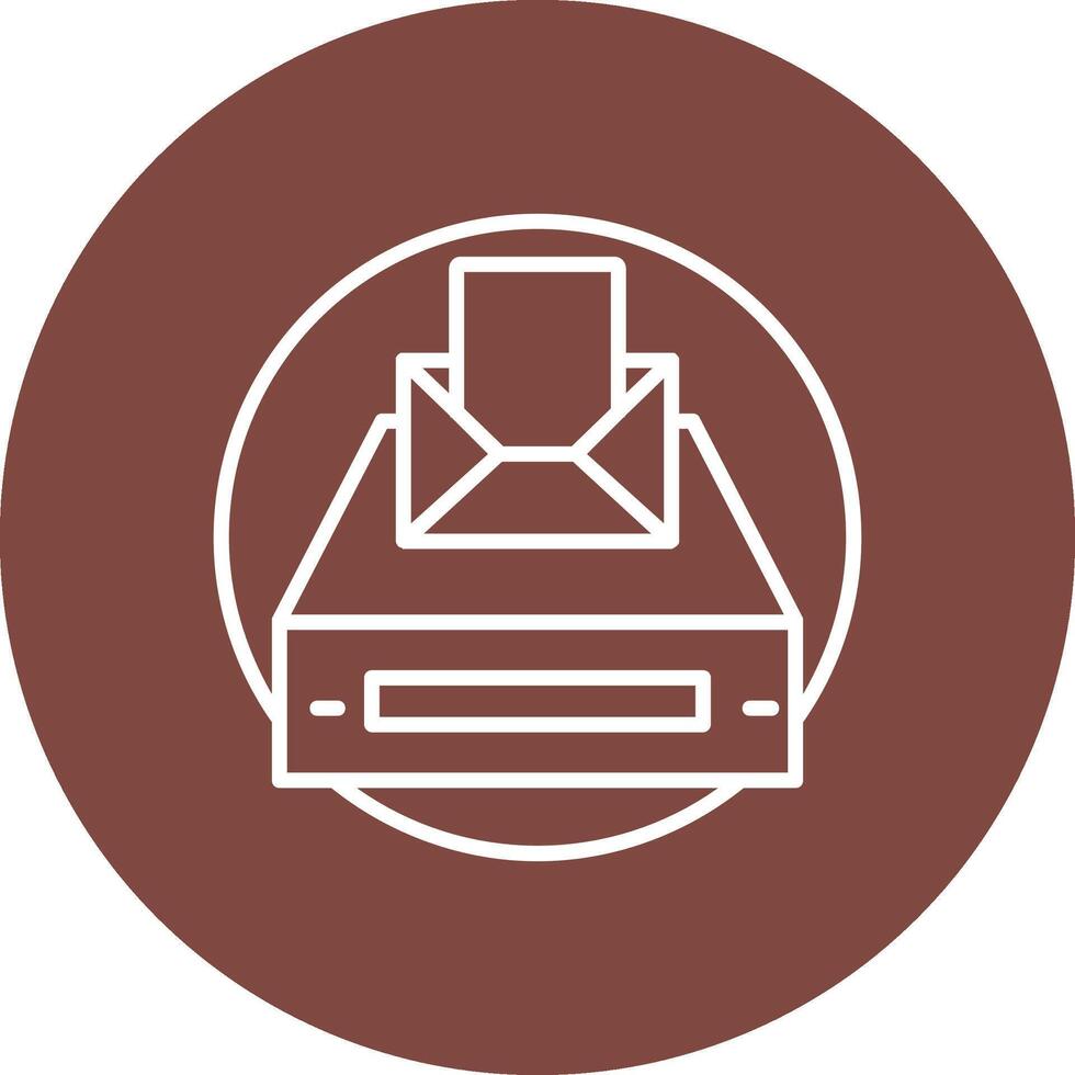 Project Inbox Line Multi Circle Icon vector