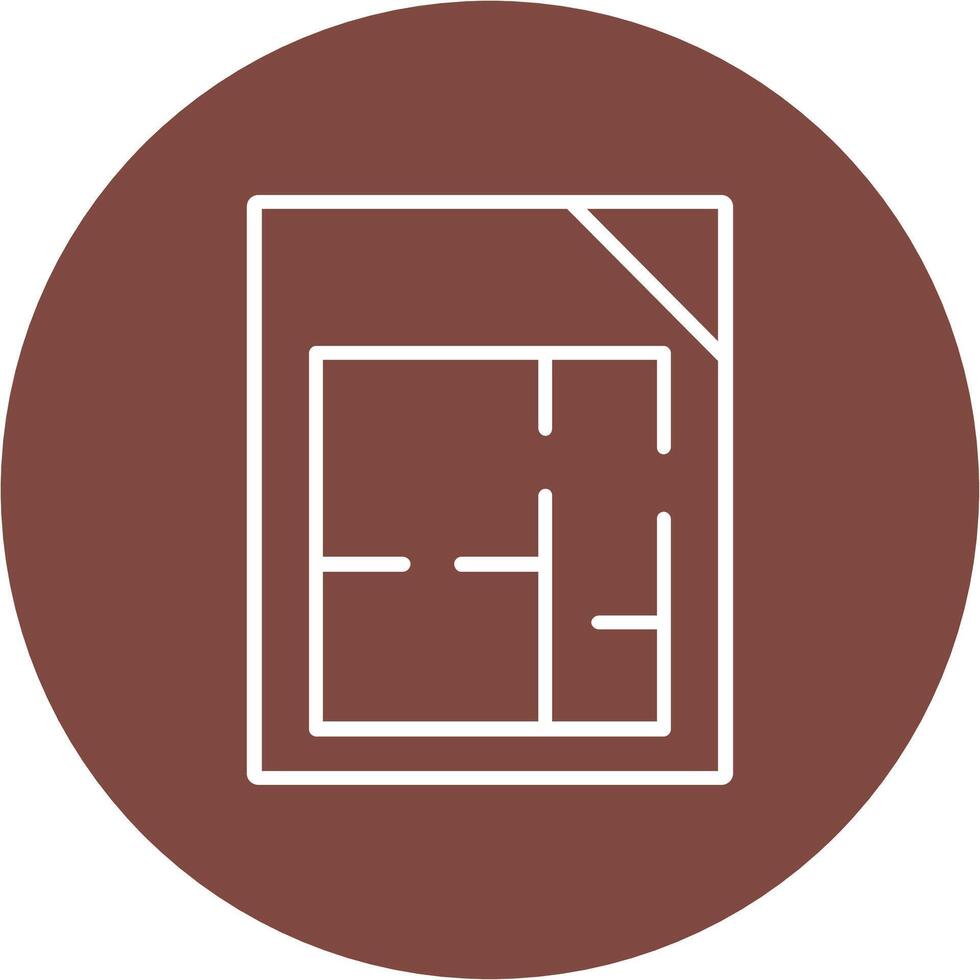 Floor Plans Line Multi Circle Icon vector