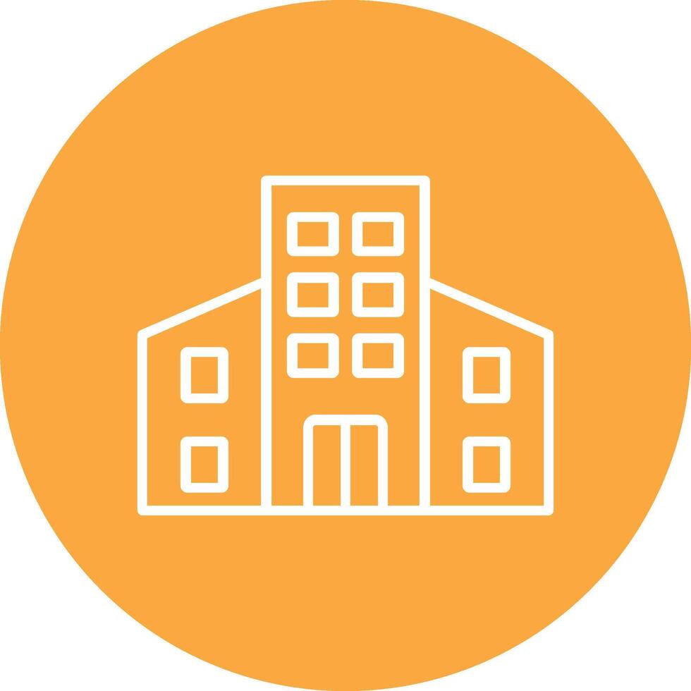 Buildings Line Multi Circle Icon vector