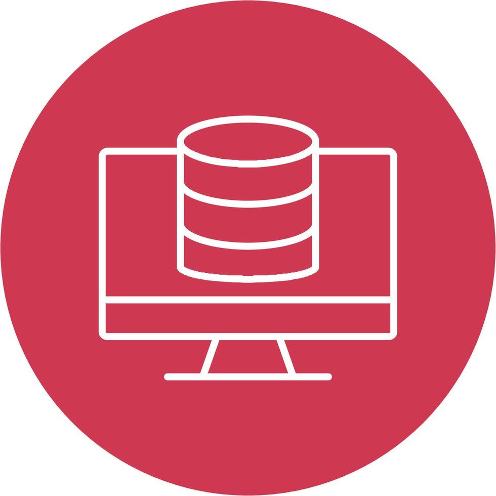 OnLine Multi Circle Database Line Multi Circle Icon vector