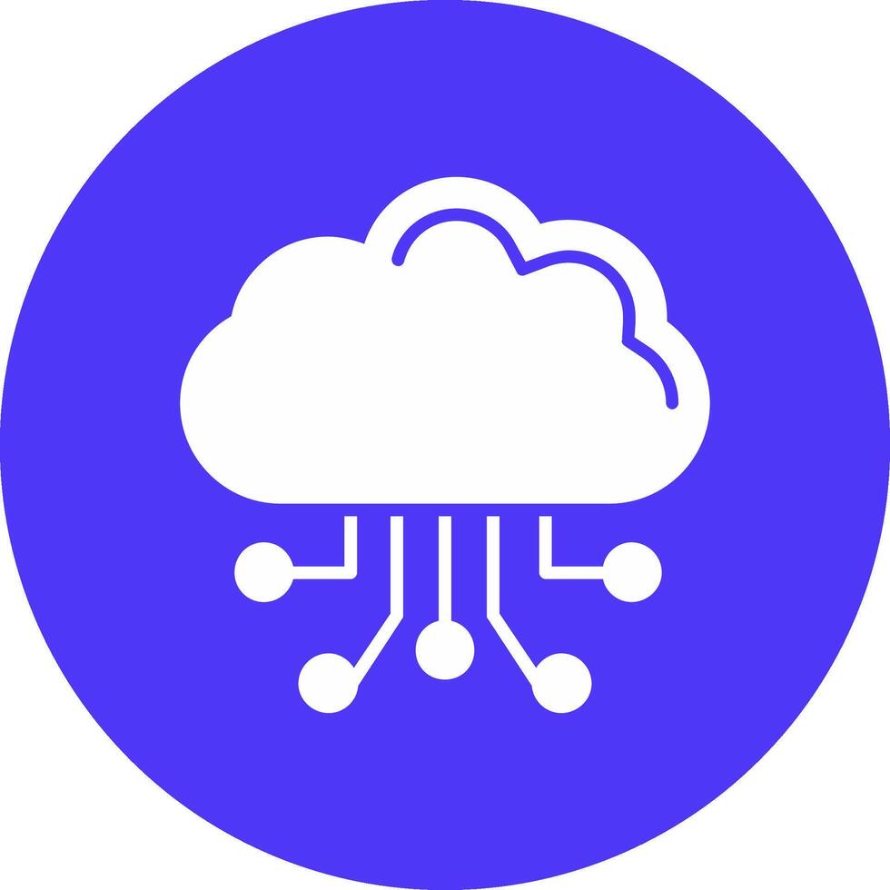 Hosted Application Glyph Multi Circle Icon vector