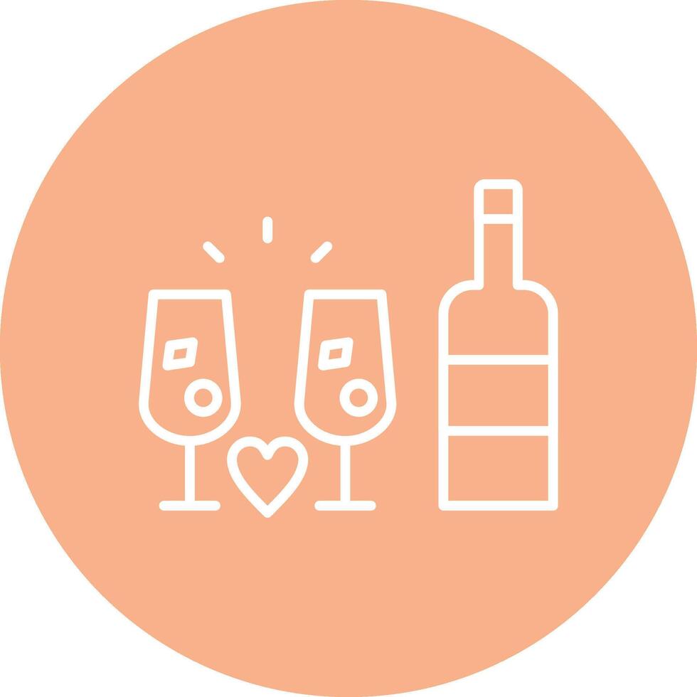 Drink Line Multi Circle Icon vector