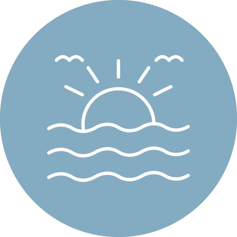 Sunrise Line Multi Circle Icon vector