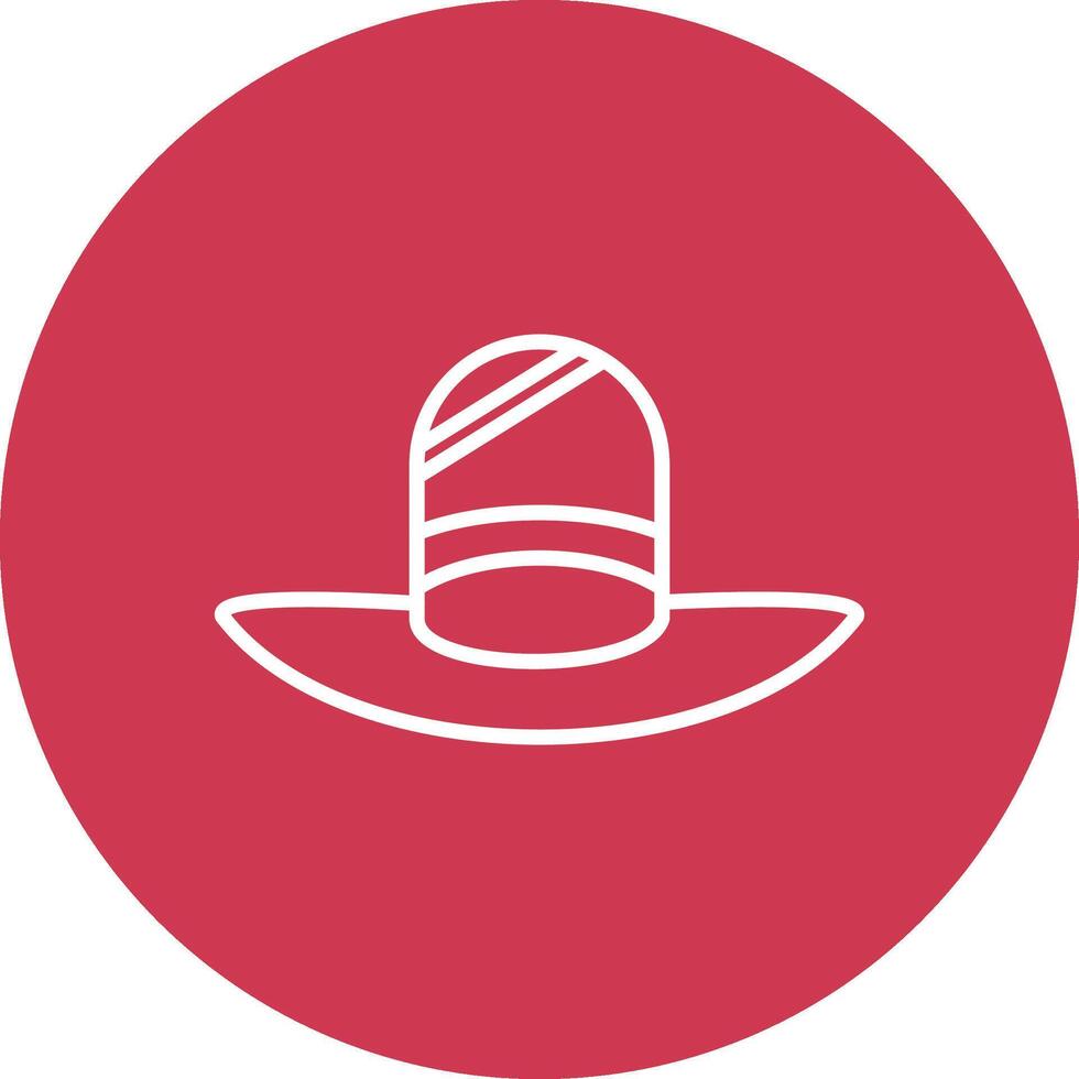 sombrero línea multi circulo icono vector