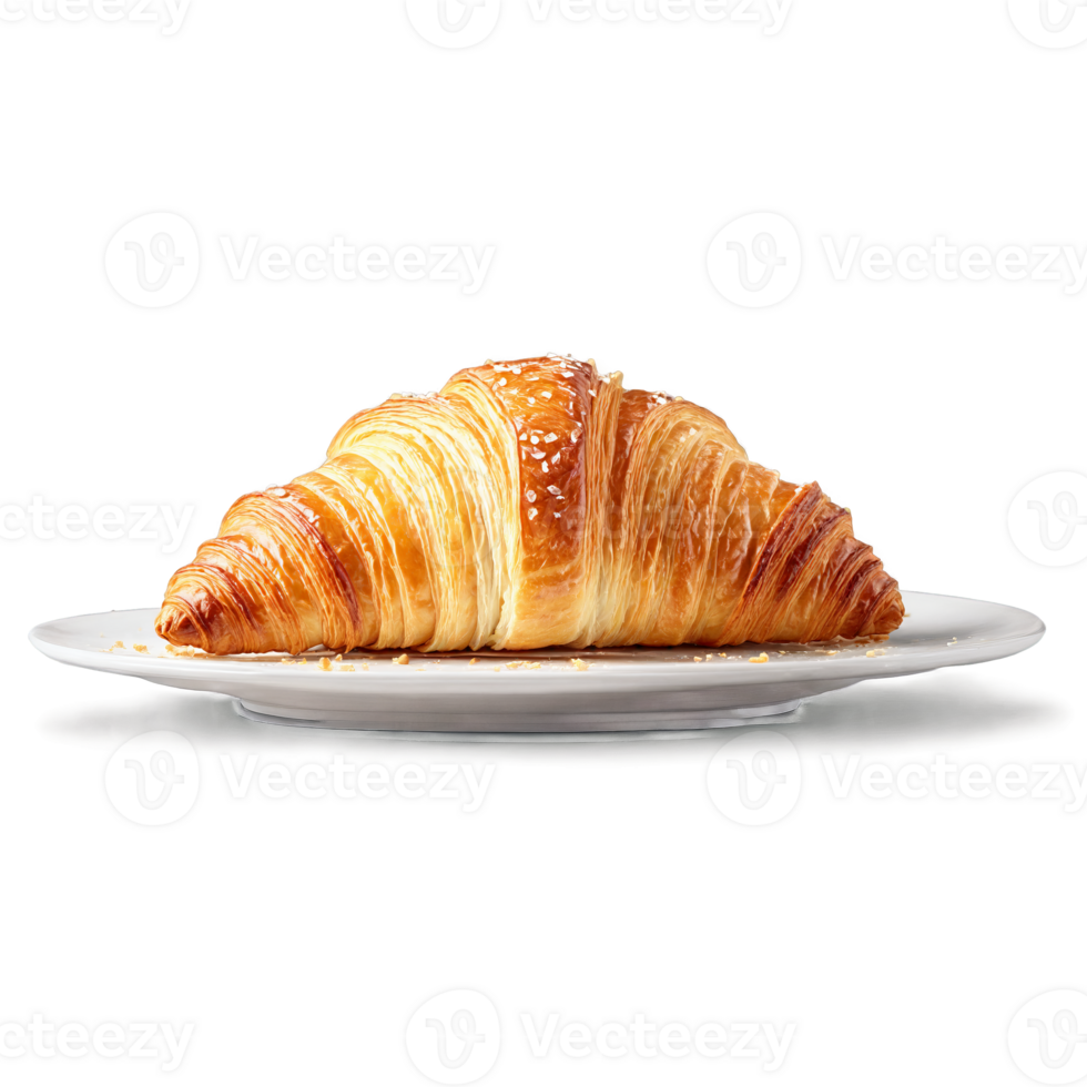 Croissant with flaky layers levitating and steaming Food and culinary concept png