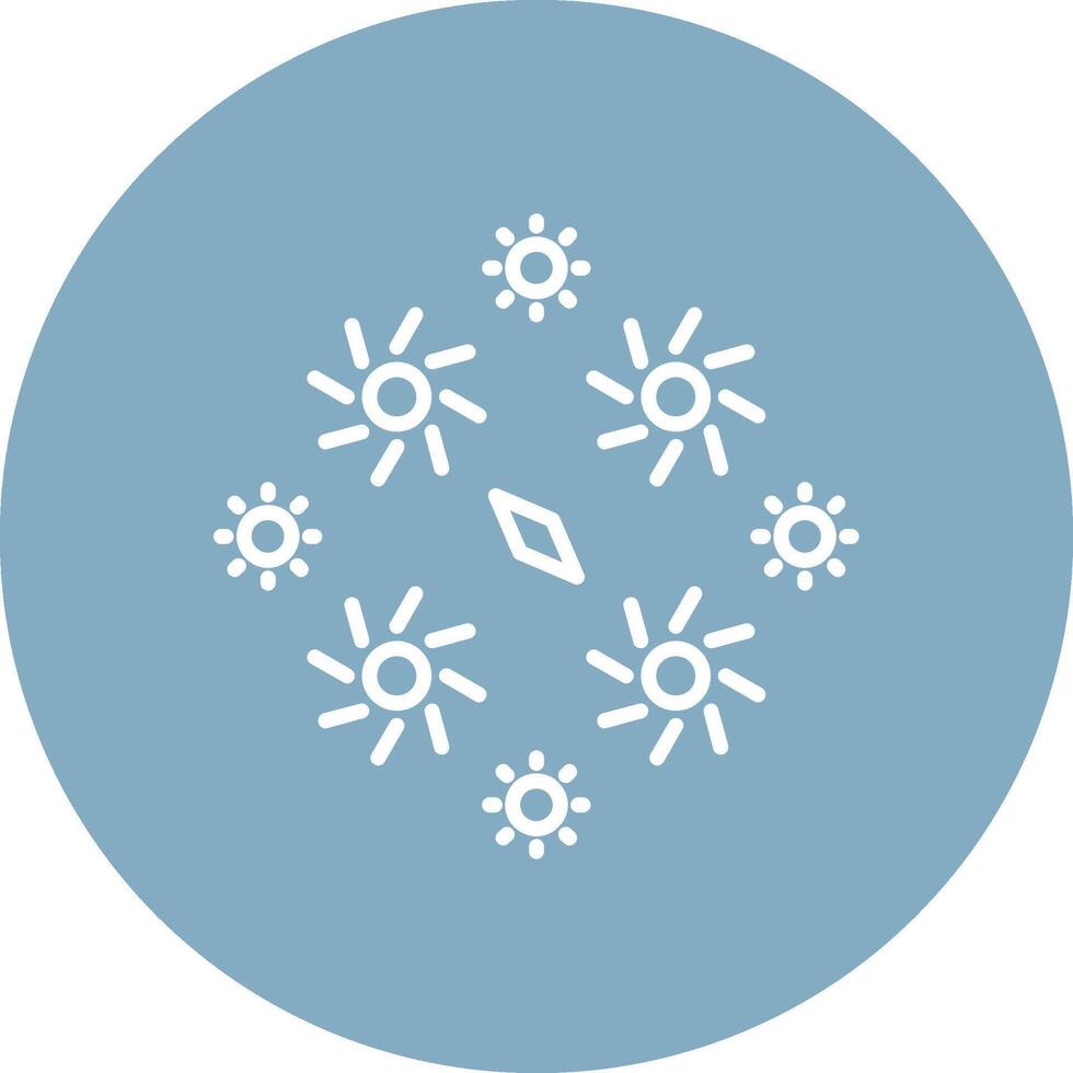 Firework Line Multi Circle Icon vector
