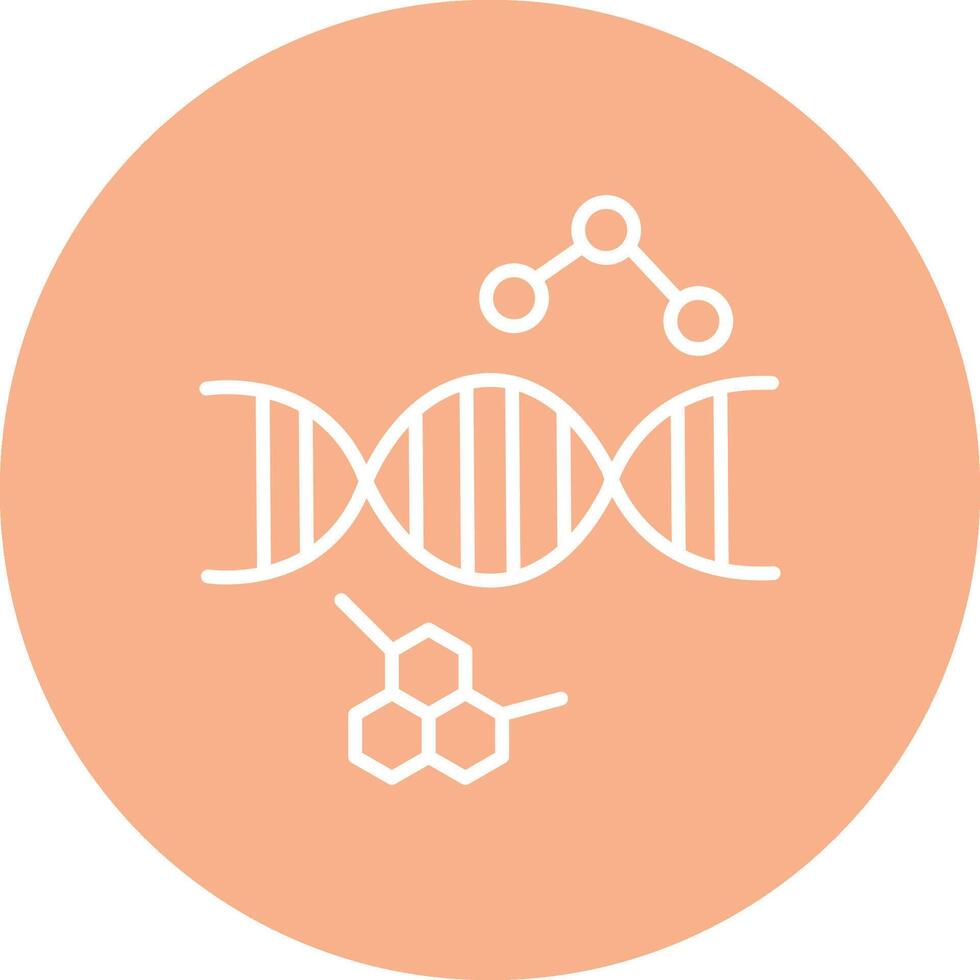 Dna Line Multi Circle Icon vector