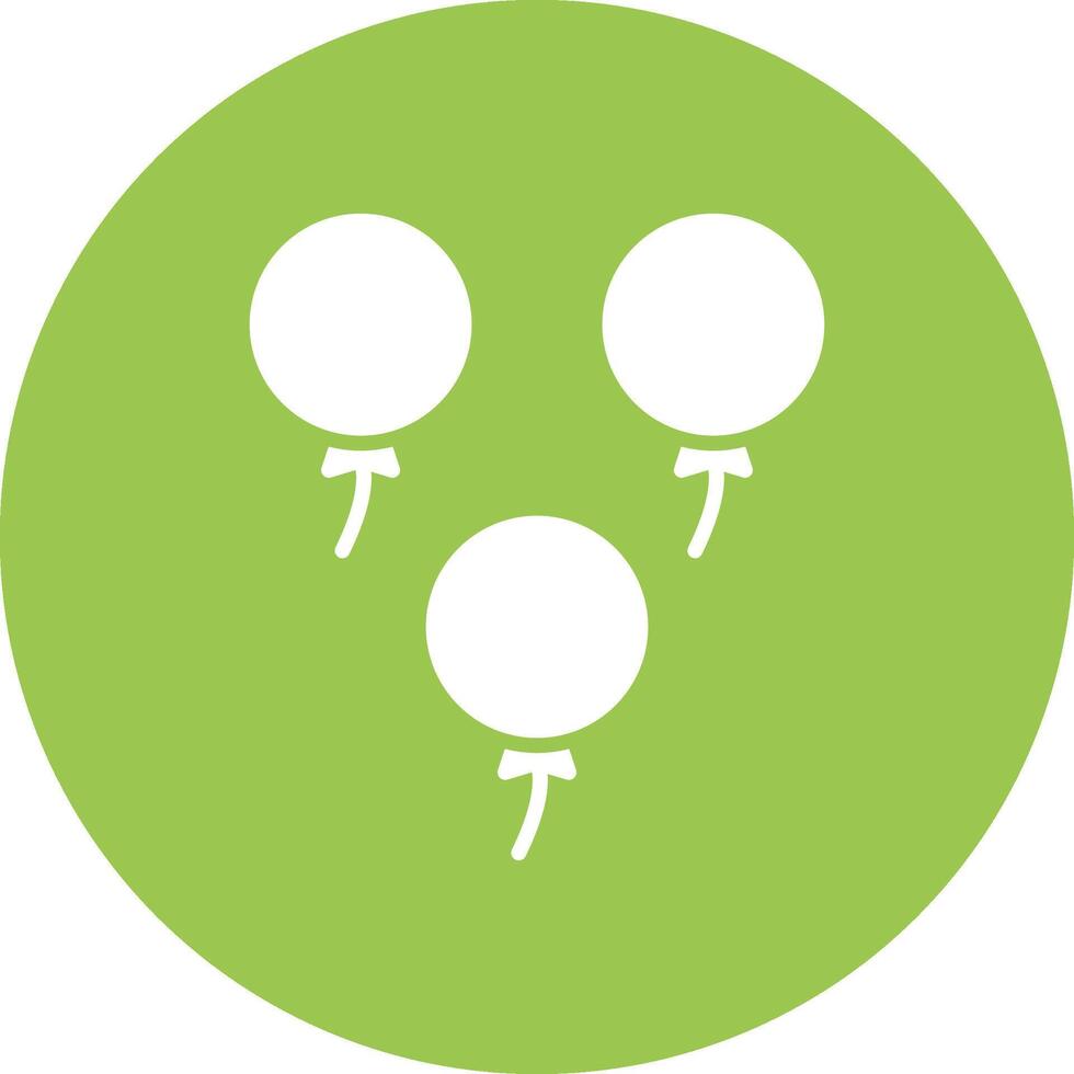 Balloons Glyph Multi Circle Icon vector