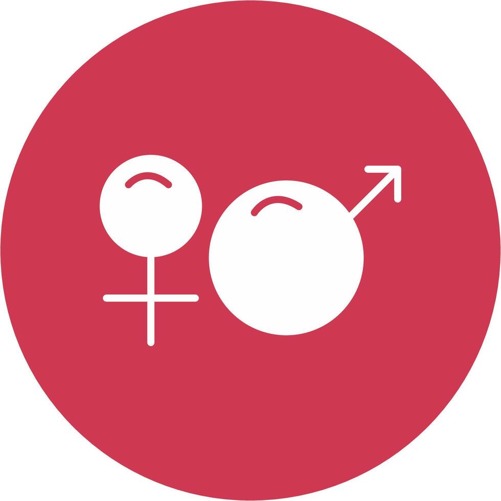 Gender Sign Glyph Multi Circle Icon vector