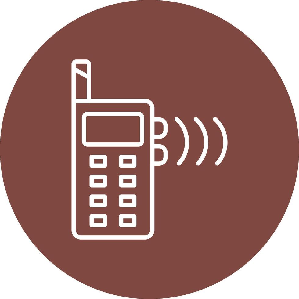 Walkie Talkie Line Multi Circle Icon vector