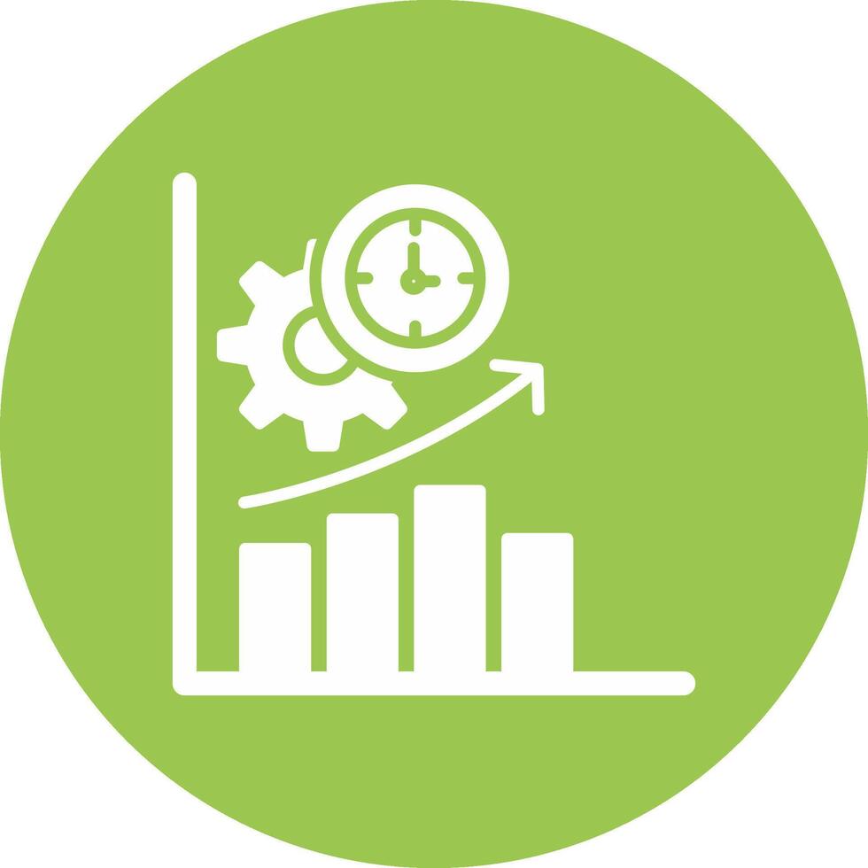 Productivity Glyph Multi Circle Icon vector
