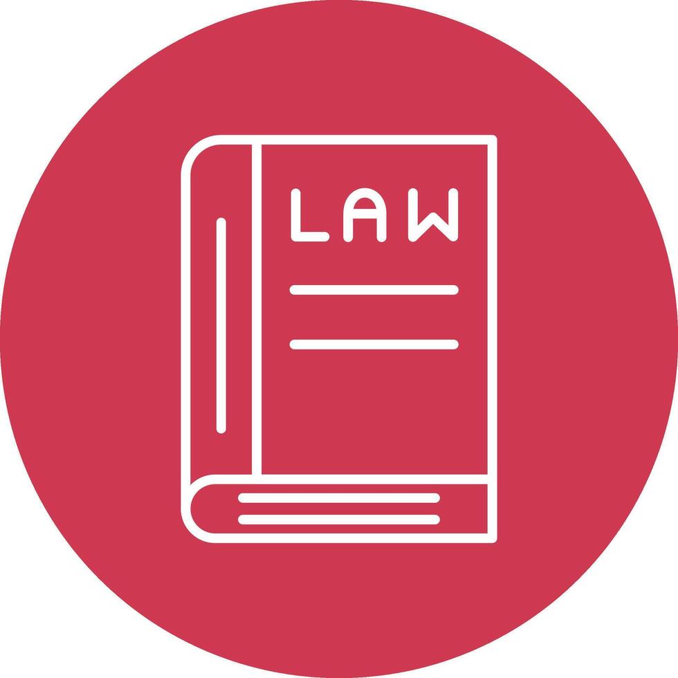 Law Book Line Multi Circle Icon vector