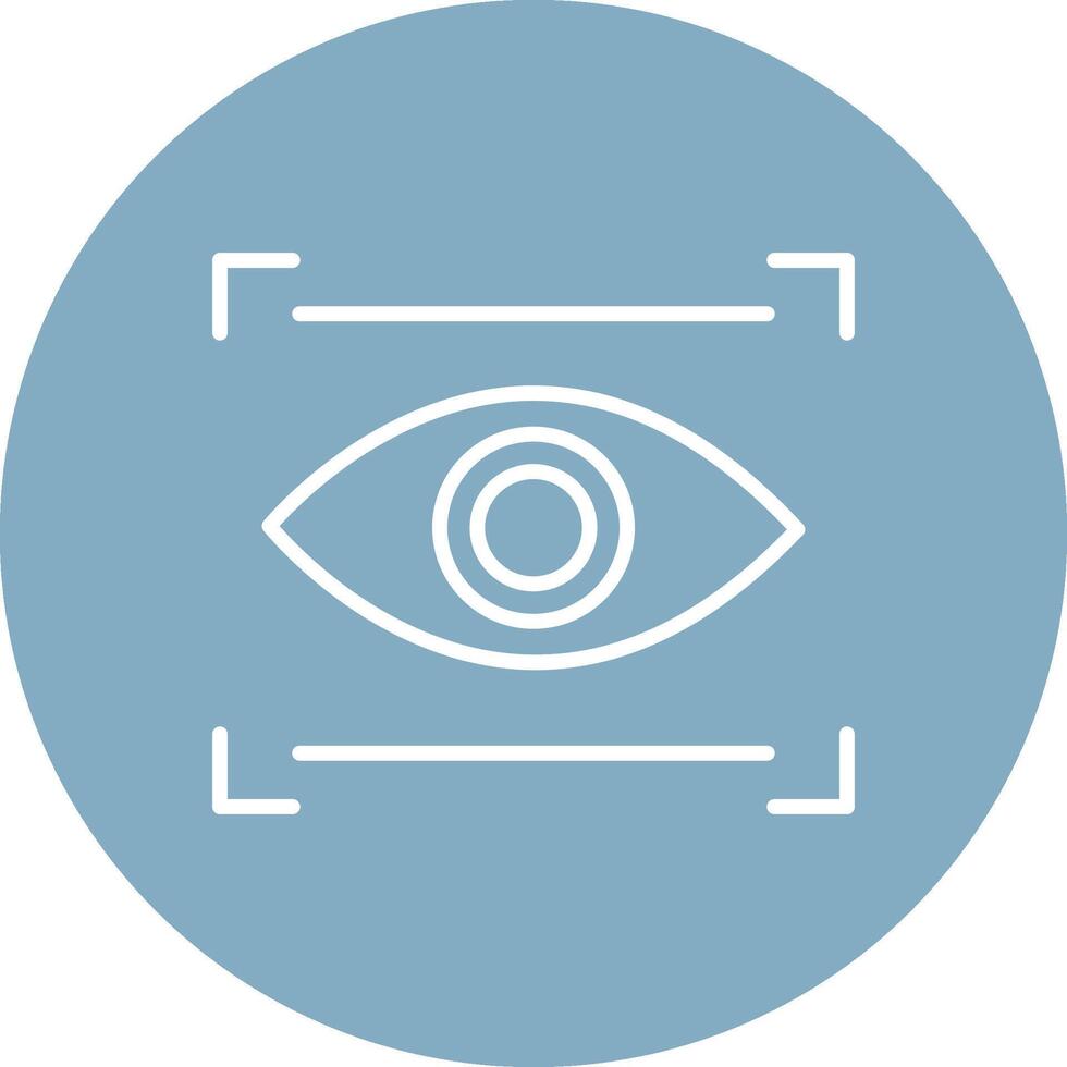 Eye Scan Line Multi Circle Icon vector