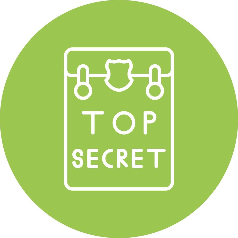 Top Secret Line Multi Circle Icon vector