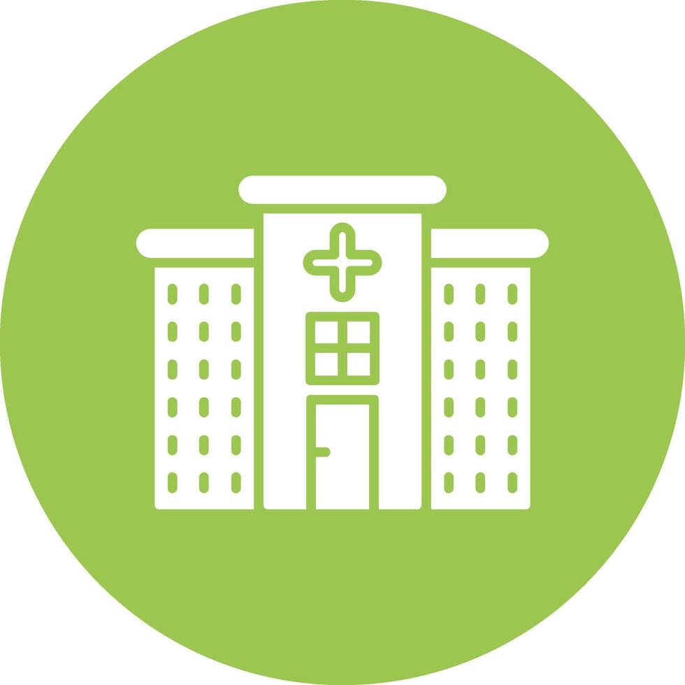 Hospital Glyph Multi Circle Icon vector