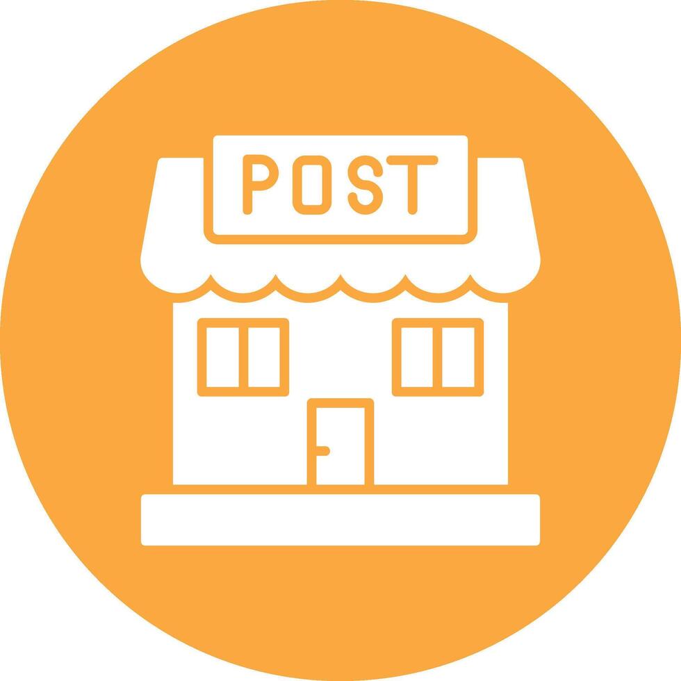 Post Office Glyph Multi Circle Icon vector