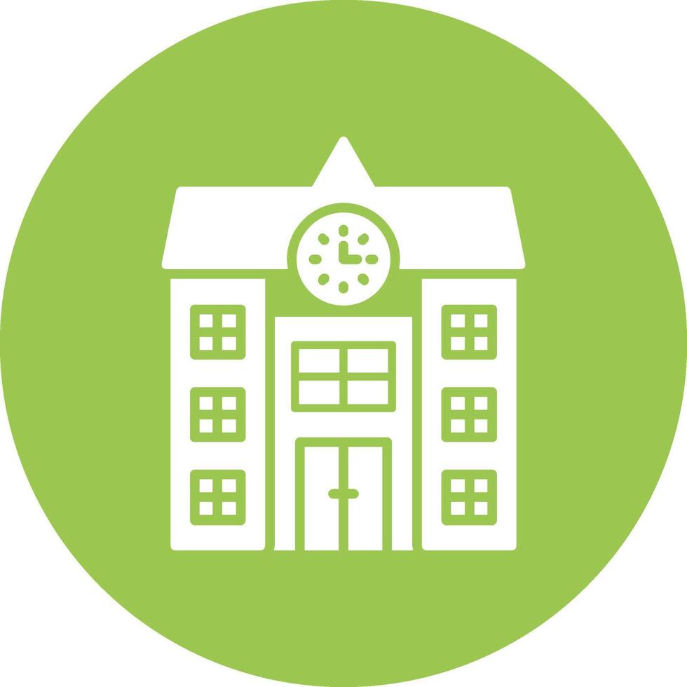 Univeristy Glyph Multi Circle Icon vector