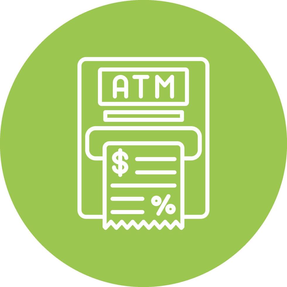 Atm Machine Line Multi Circle Icon vector