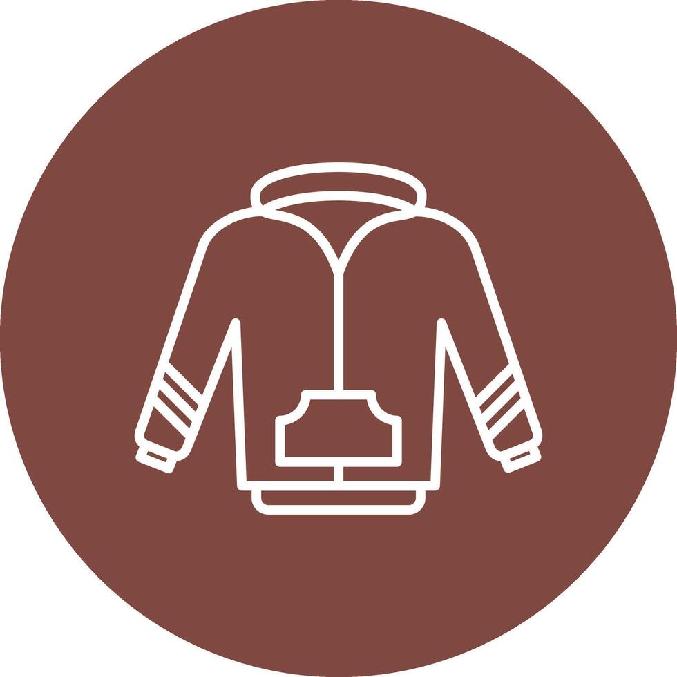 Hoodie Line Multi Circle Icon vector