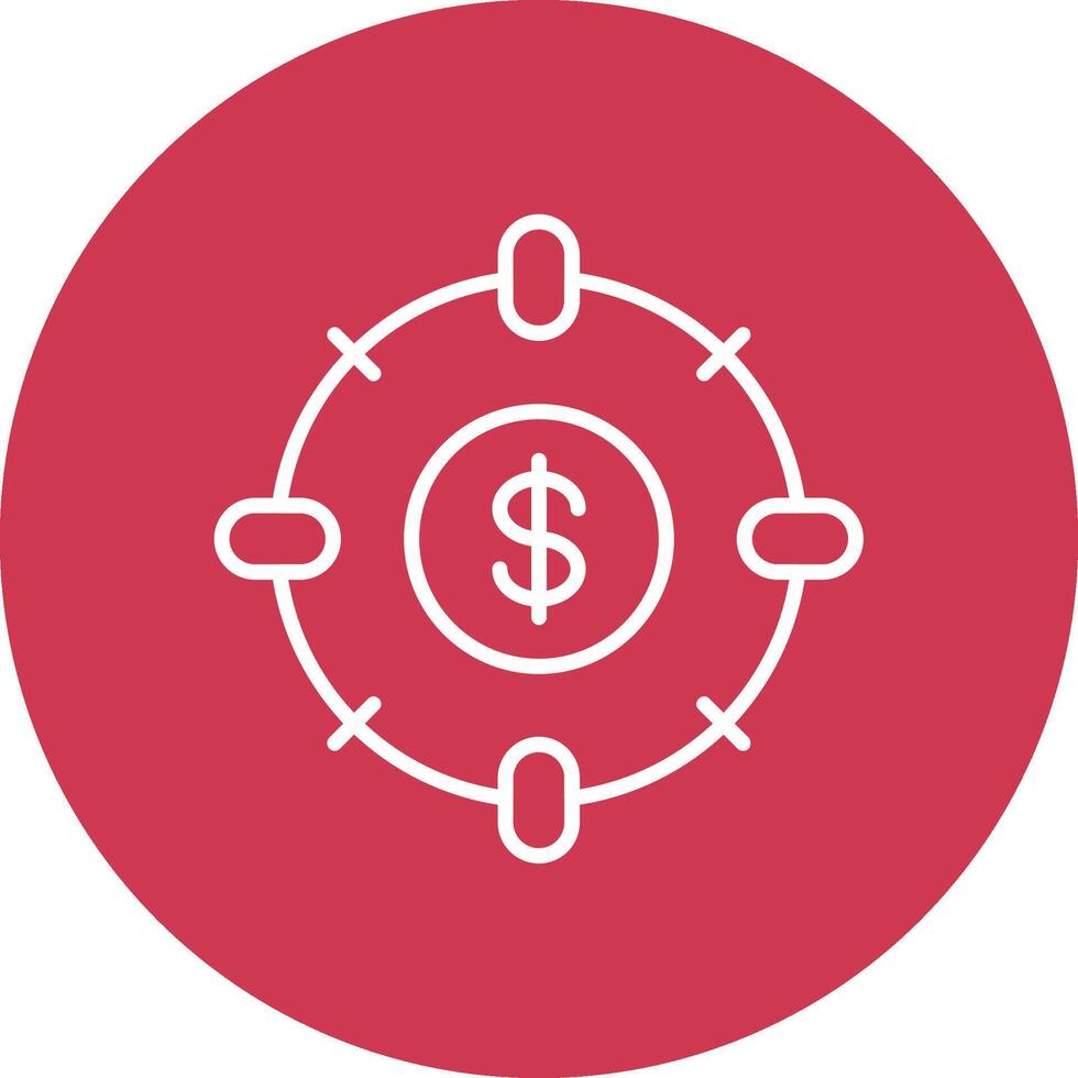 Target Line Multi Circle Icon vector