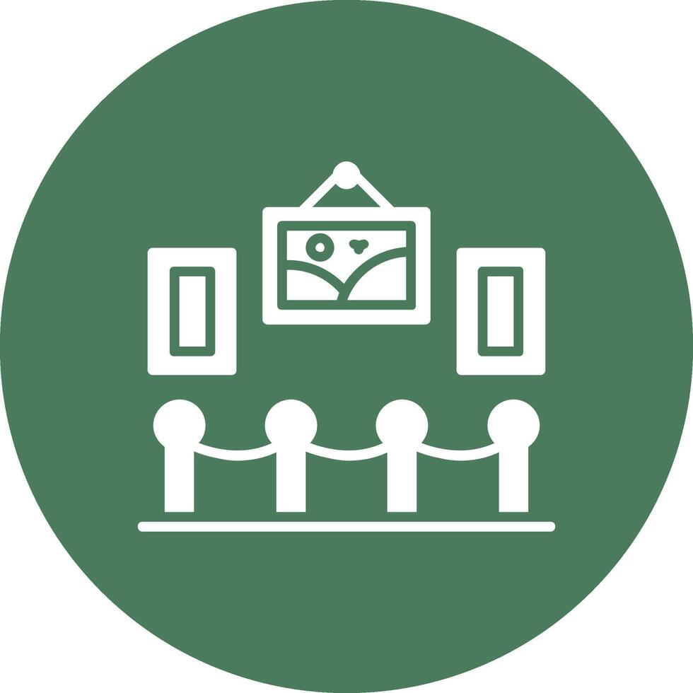 Art Gallery Glyph Multi Circle Icon vector