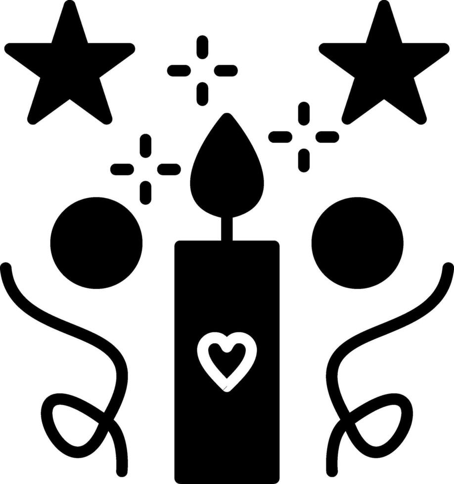 Candles Glyph Icon vector