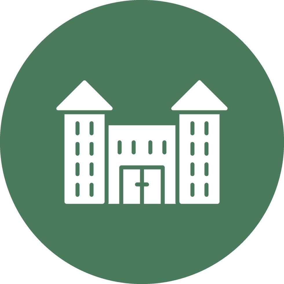 Victorian House Glyph Multi Circle Icon vector