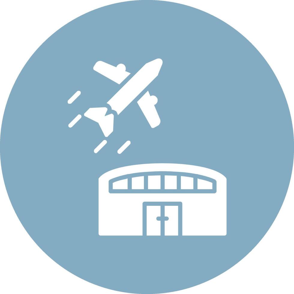 Airport Glyph Multi Circle Icon vector