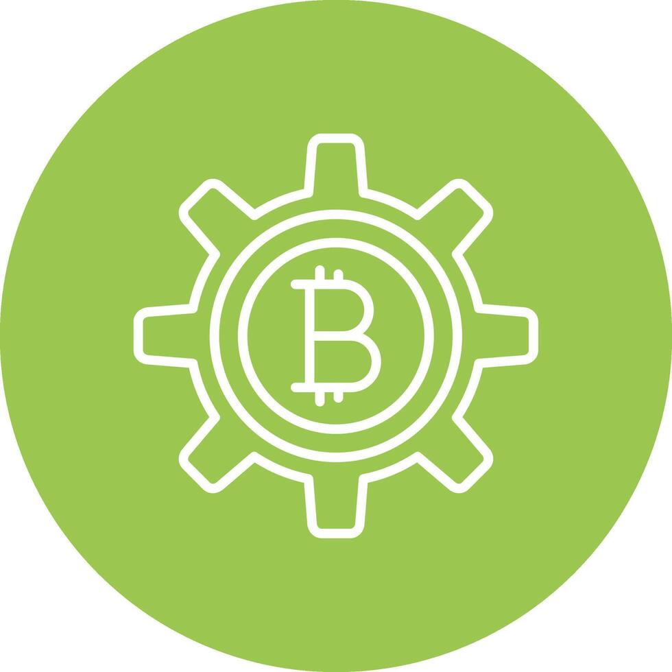 Bitcoin Management Line Multi Circle Icon vector