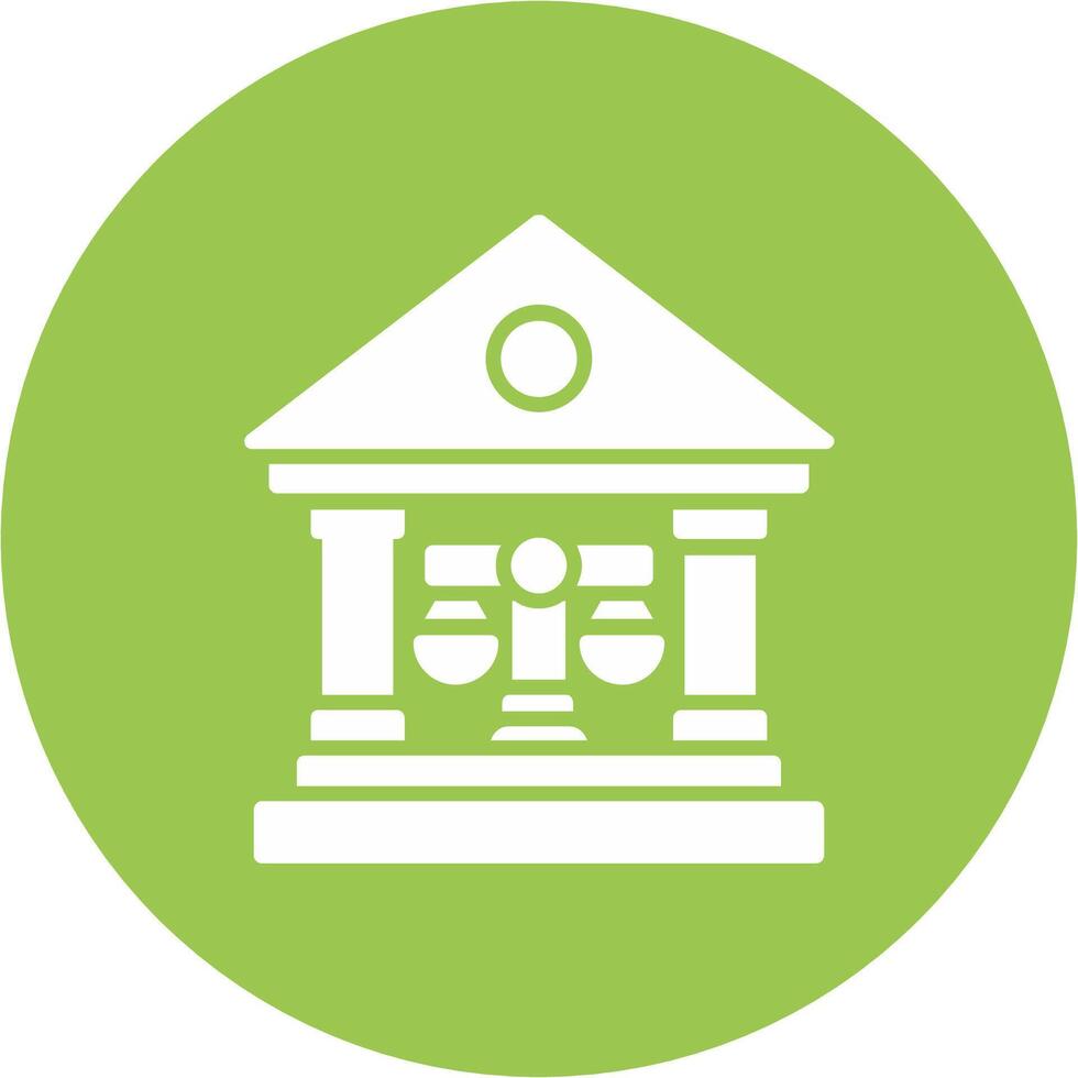 Court Glyph Multi Circle Icon vector