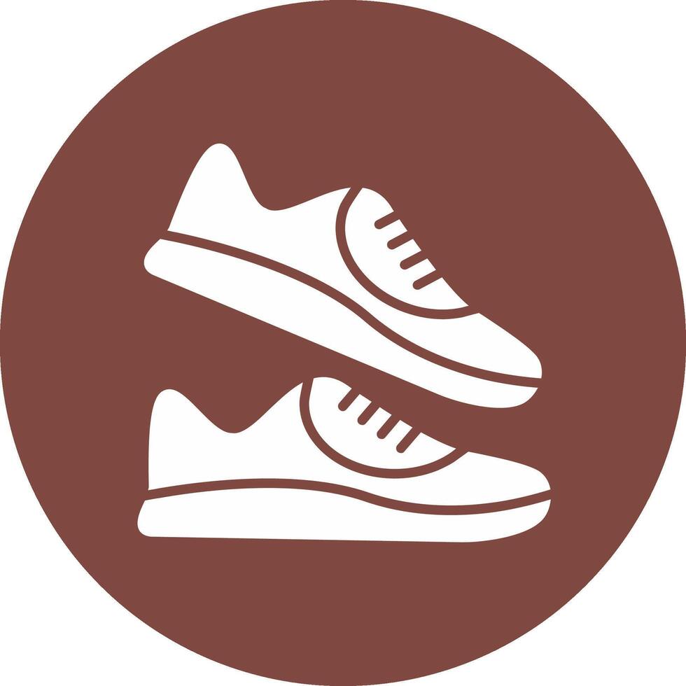 Jogger Glyph Multi Circle Icon vector