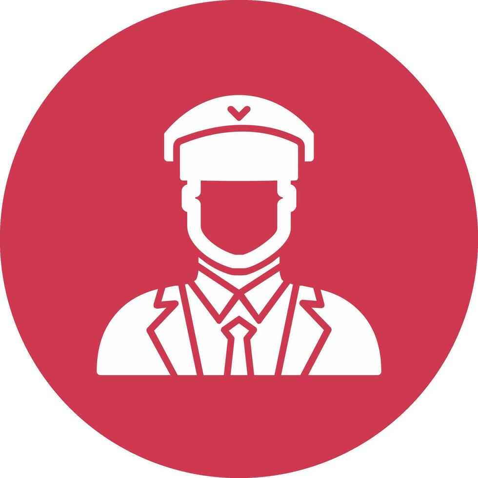 Pilot Glyph Multi Circle Icon vector
