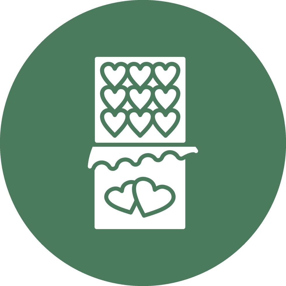 Chocolate Bar Glyph Multi Circle Icon vector