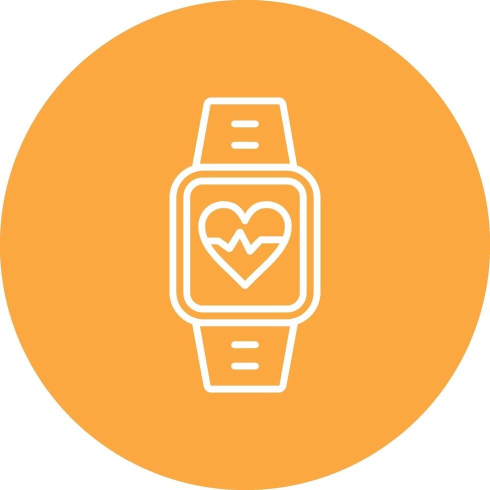 Heart Rate Monitor Line Multi Circle Icon vector