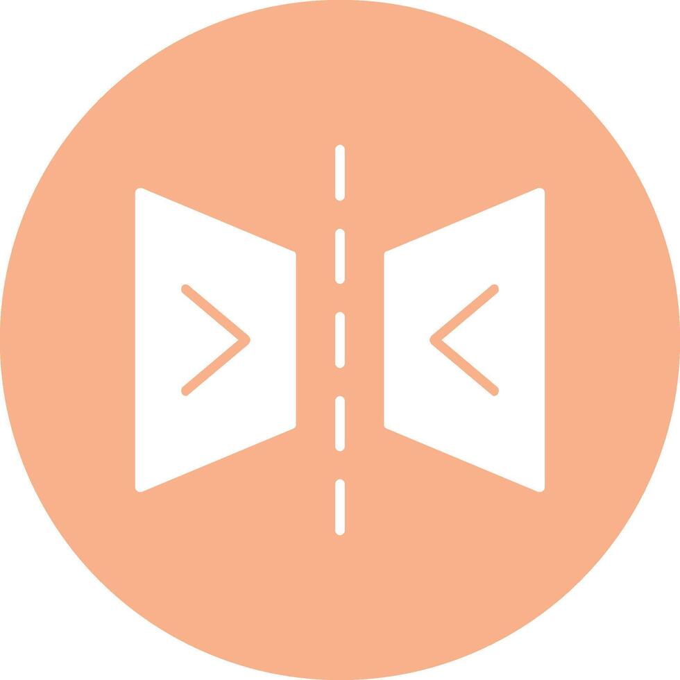 Reflect Glyph Multi Circle Icon vector
