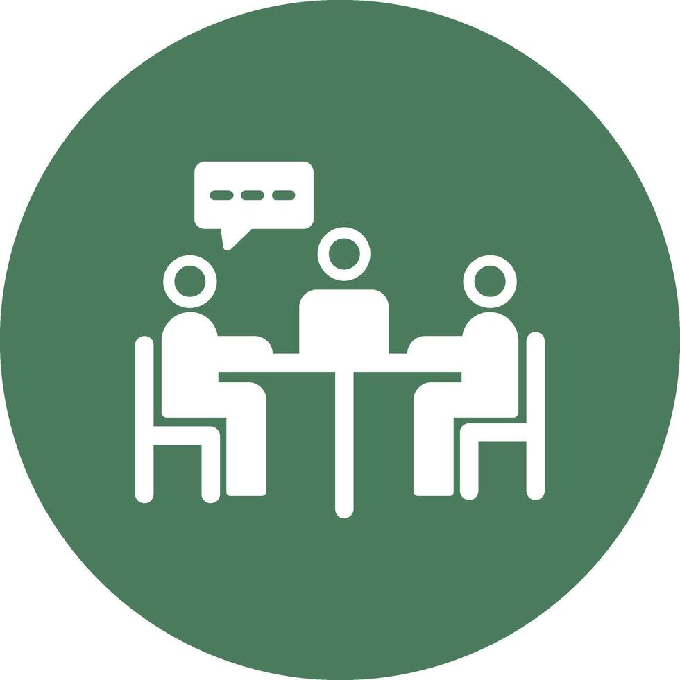Meeting Glyph Multi Circle Icon vector