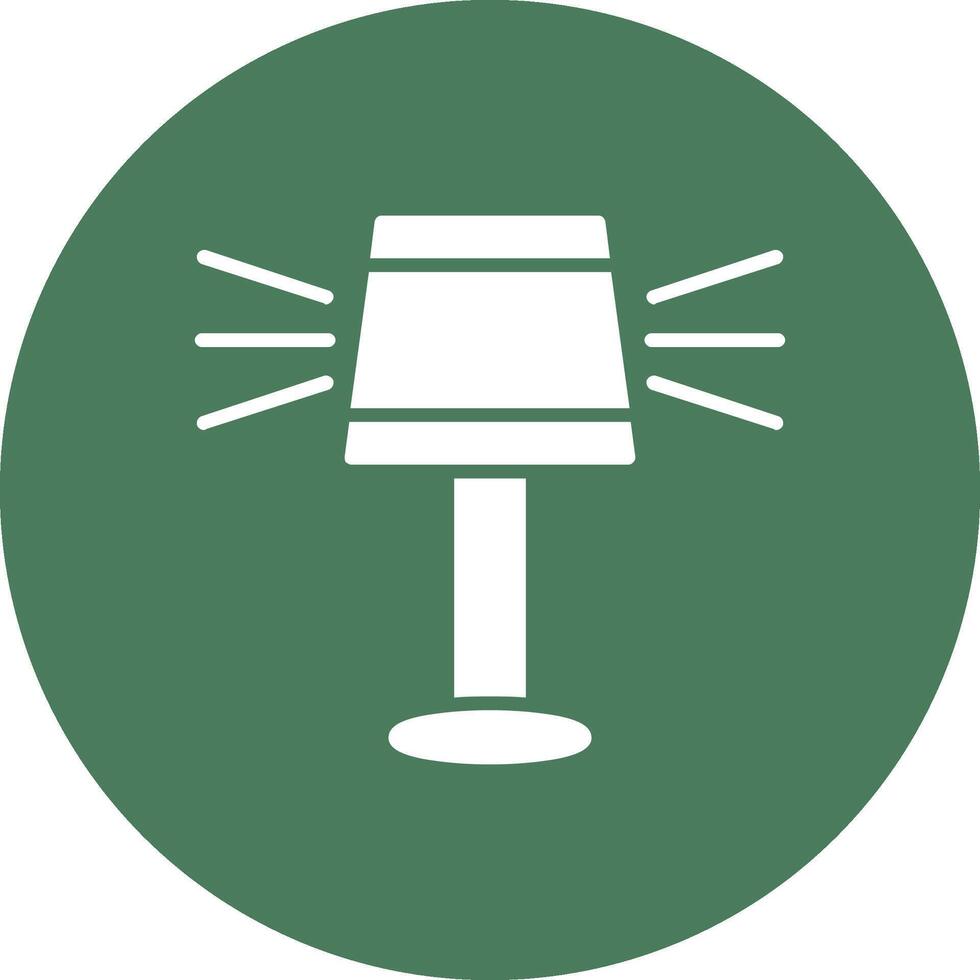 lámpara glifo multi circulo icono vector