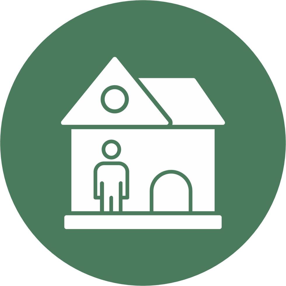 Landlord Glyph Multi Circle Icon vector