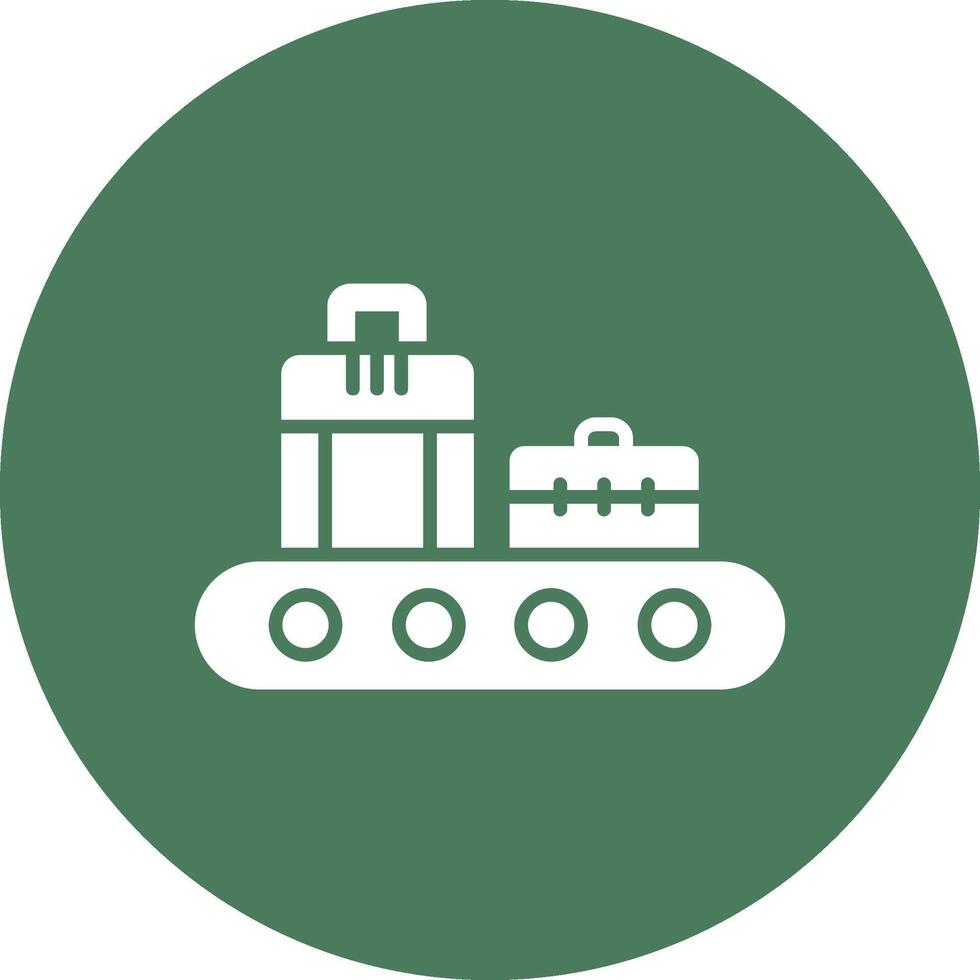 Conveyor Glyph Multi Circle Icon vector