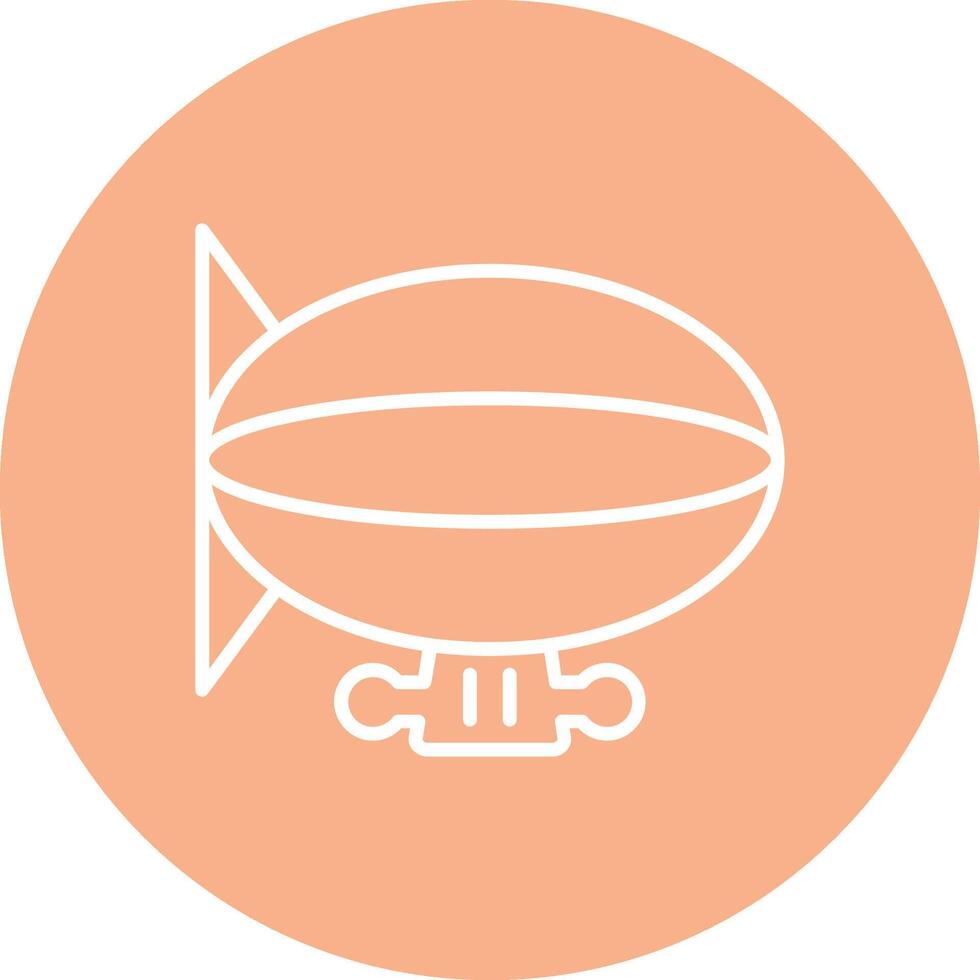 Zeppelin Line Multi Circle Icon vector