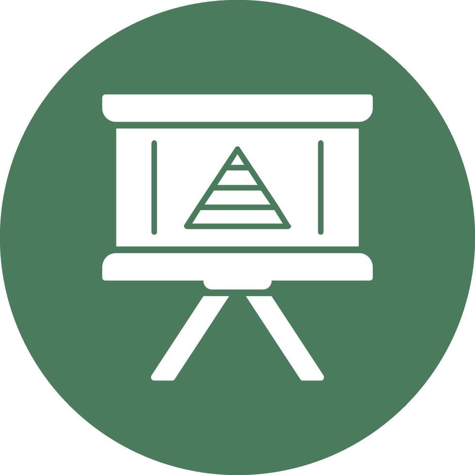 Pyramid Chart Glyph Multi Circle Icon vector