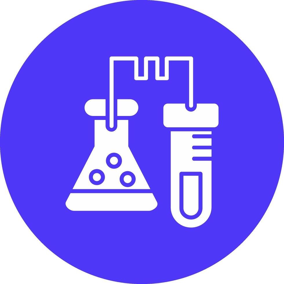 Laboratory Glyph Multi Circle Icon vector